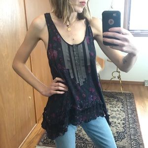 High-low Ruffled Tunic Top